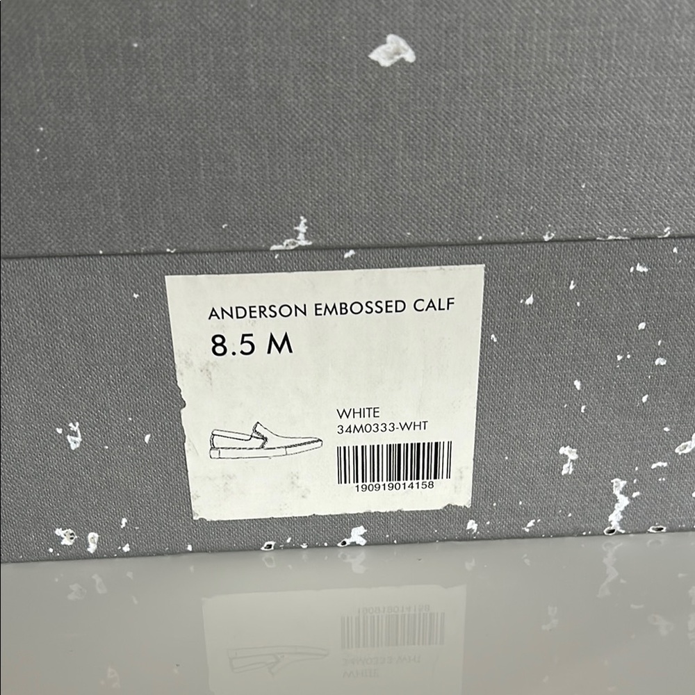 Aquatalia Men's White Slip-On Shoes made in Italy , full leather . - Picture 6 of 6